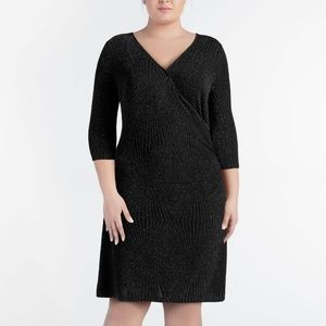 Gorgeous Glitter "look" Wrap Dress